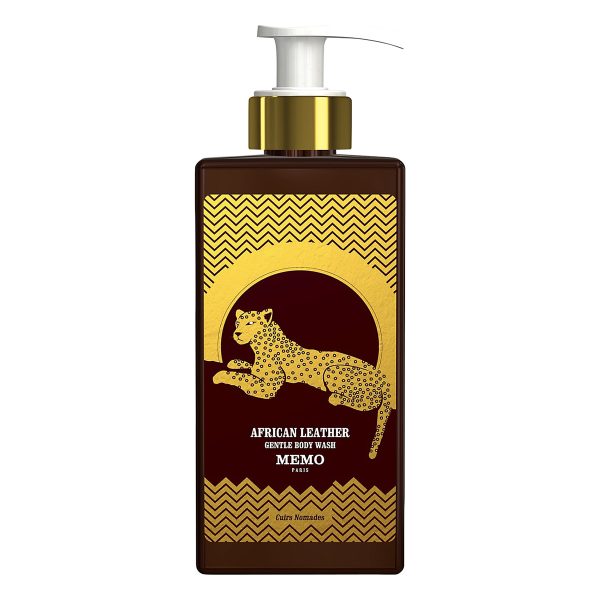 African Leather from MEMO PARIS becomes a shower gel and leads you into uncharted aquatic territory with notes of cardamom