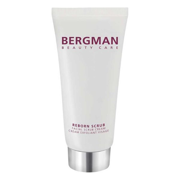 Reborn Scrub is a gentle exfoliating mask that removes dead cells from the skin. It contains Jojoba nuts